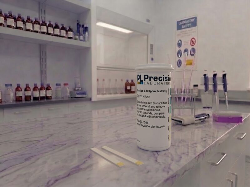 Tiras plásticas para bajos niveles de peróxido (0 a 100 ppm)