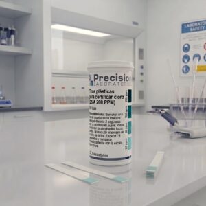 Tiras plásticas para certificar cloro (25 A 200 PPM)